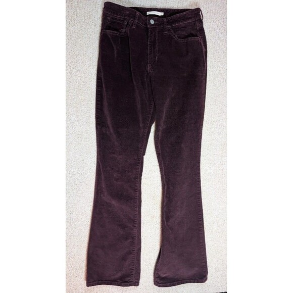 Levi’s 725 High Rise Bootcut Corduroy Jeans Women 29 W29 L32 Plum Stretch - Picture 1 of 10